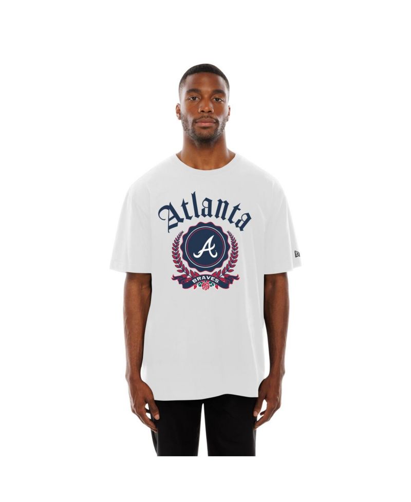 Men's White Atlanta Braves Fleur Domestic T-Shirt