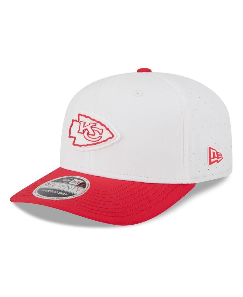 Men's White/Red Kansas City Chiefs 2025 NFL Training Camp 9SEVENTY Adjustable Hat