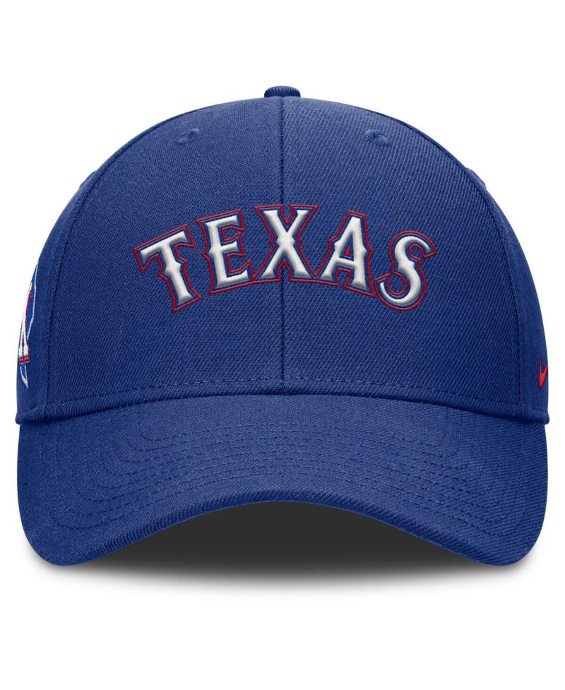 Men's Royal Texas Rangers Rise Gaberdine Adjustable Hat