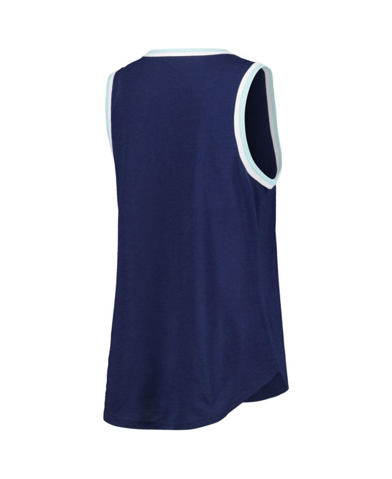 Women's Deep Sea Blue Seattle Kraken Strategy Tank Top