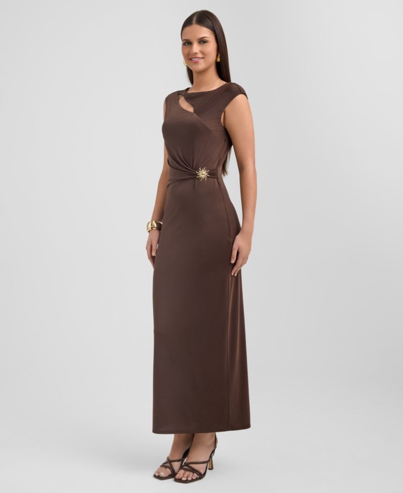 Women's Scoop Neck Midi Dress