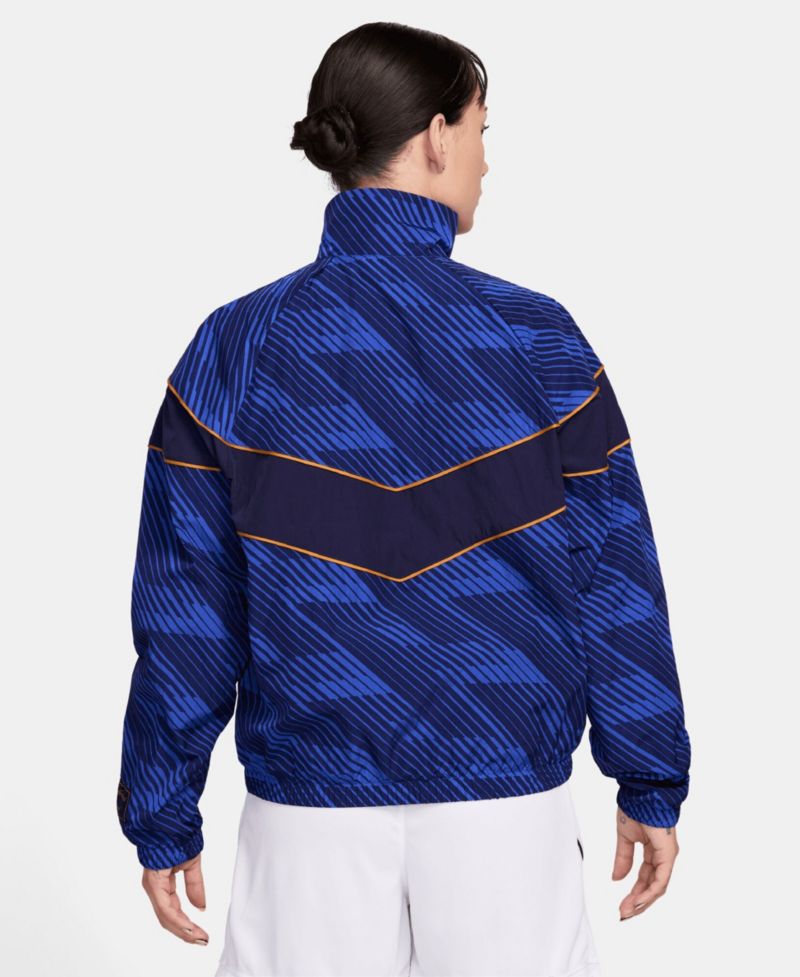 Women's Blue France National Team Windrunner UV Woven Full-Zip Jacket