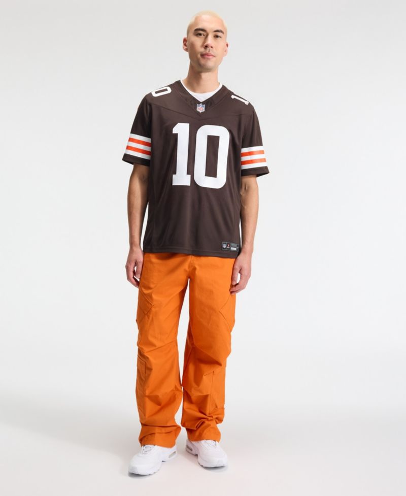 Men's Quinshon Judkins Brown Cleveland Browns Team Vapor F.U.S.E. Stitched Limited Jersey