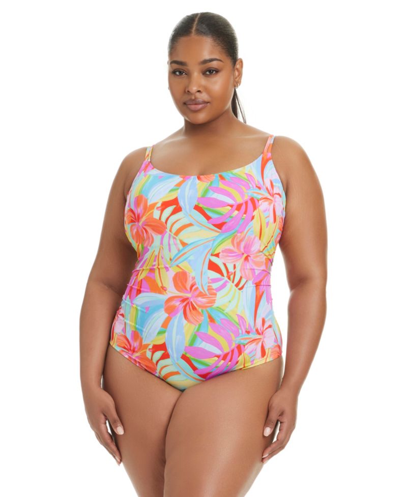 Plus Size Bellissimo Scoop Neck One-Piece Swimsuit