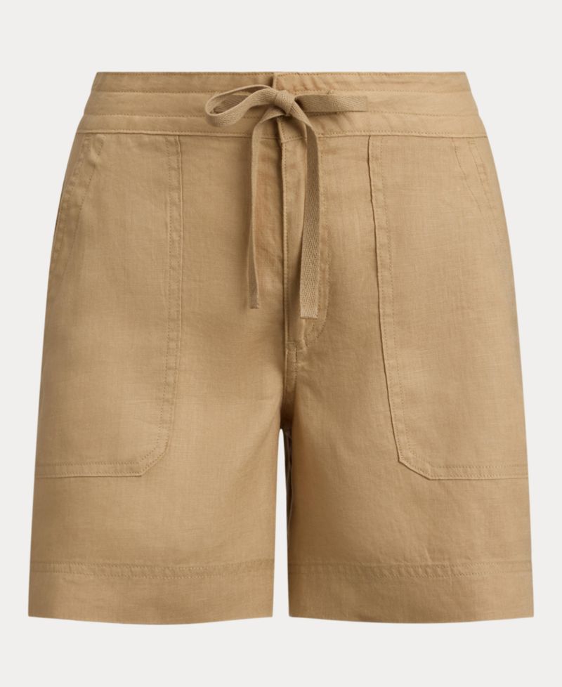 Women's Wide-Leg High-Rise Linen Shorts