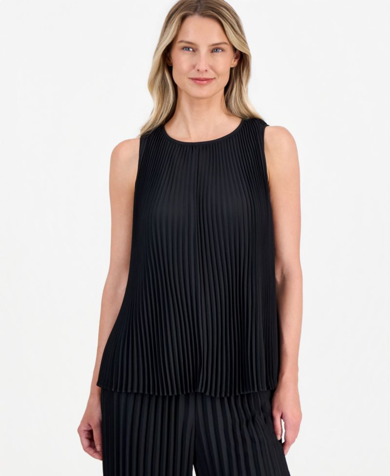 Women's Pleated Sleeveless Top