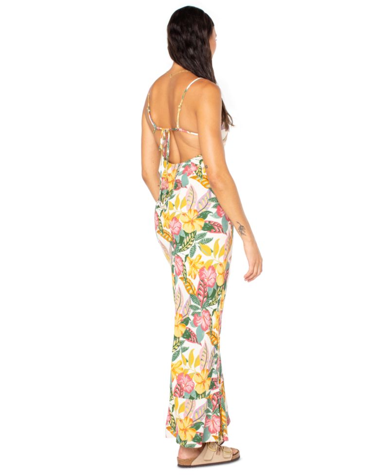 Women's Floral-Print Lost Paradise Tie-Beck Maxi Dress