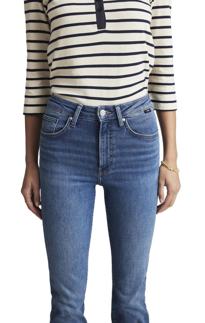 Women's Kendra Straight Leg In Mid Brushed Flex Denim