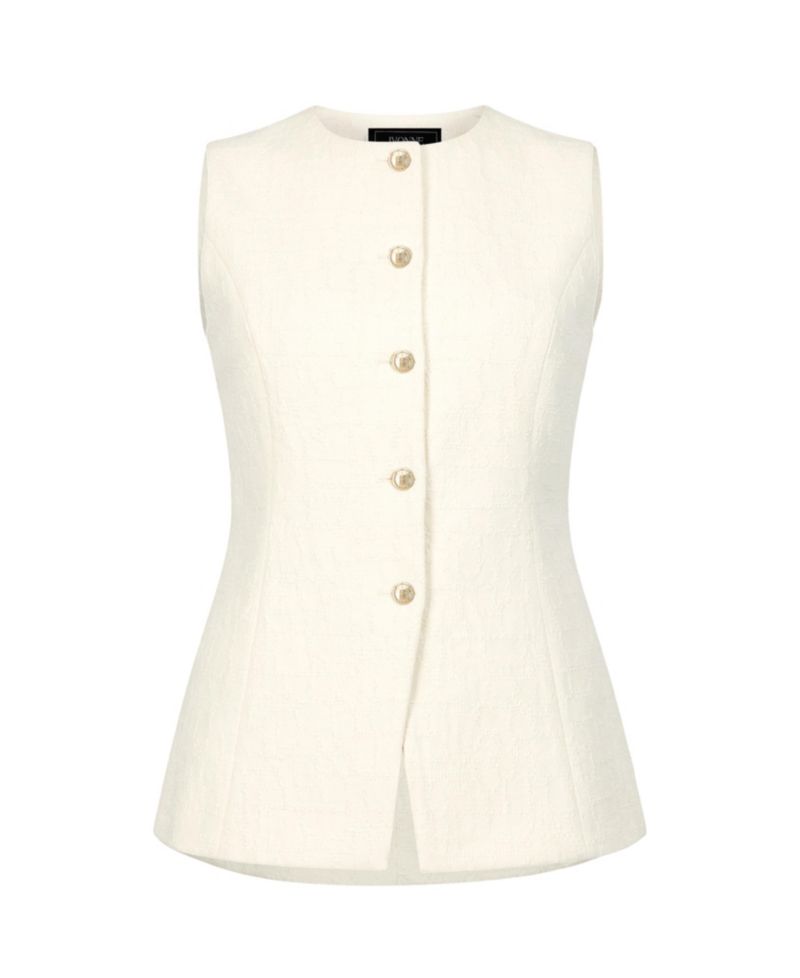 Women's Tailored Vest with Front Buttons