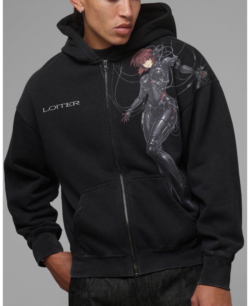 Men's Spectre Graphic Relaxed-Fit Full-Zip Hoodie