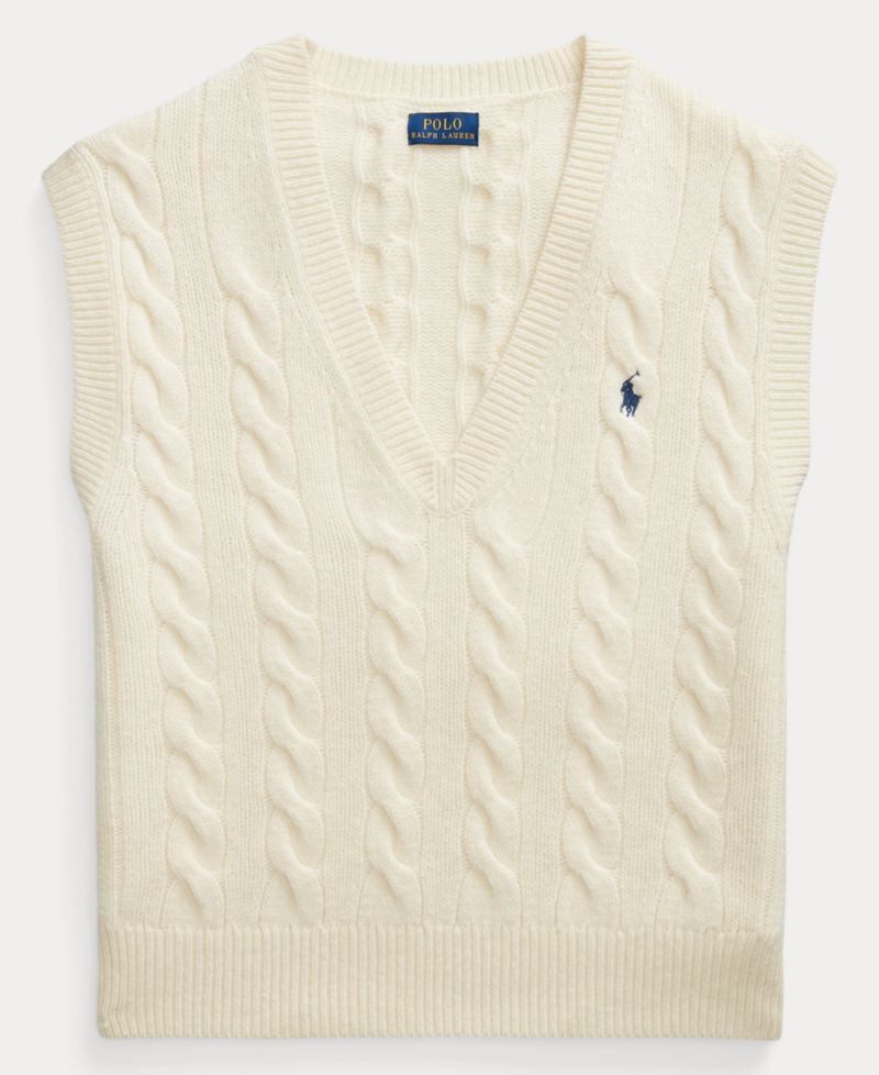 Women's Sleeveless V-Neck Wool-Cashmere Sweater Vest