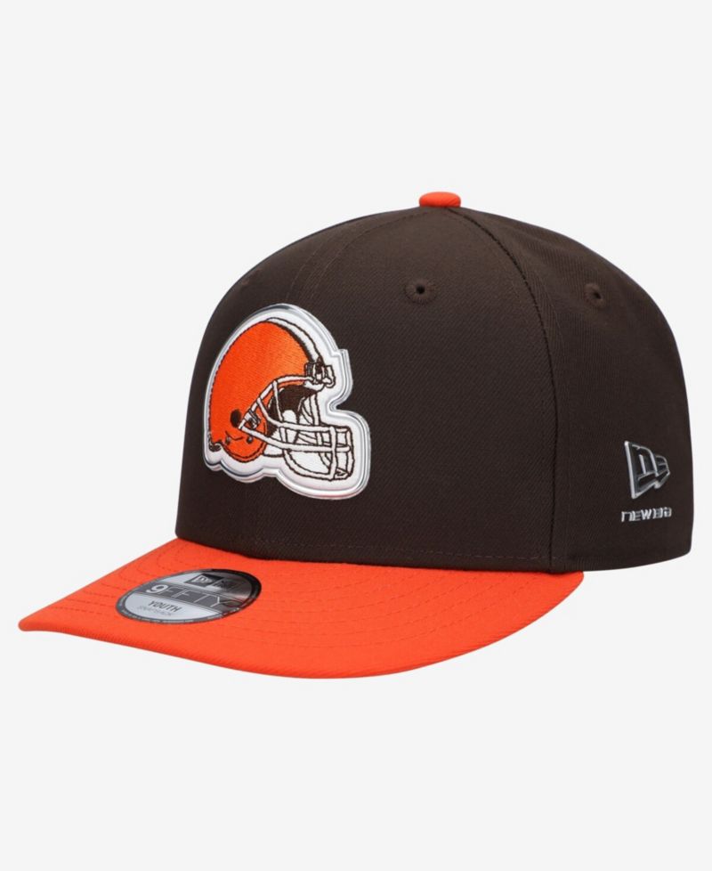 Big Boys and Girls Brown/Orange Cleveland Browns 2026 NFL Draft Pre-Curved 9FIFTY Snapback Hat