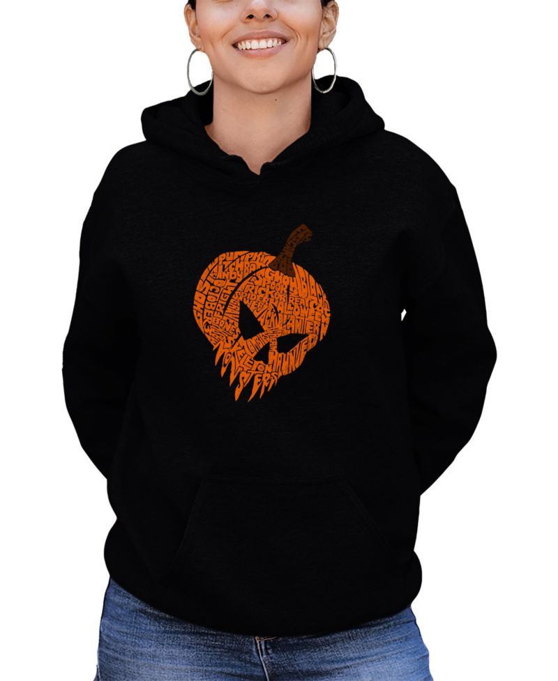 Women's Evil Pumpkin Word Art Long-Sleeve Sweatshirt