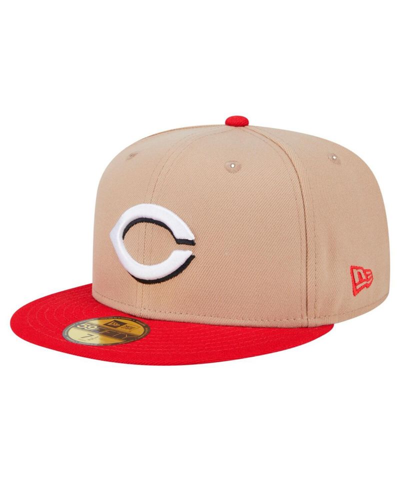 Men's Khaki Cincinnati Reds 59FIFTY Fitted Hat