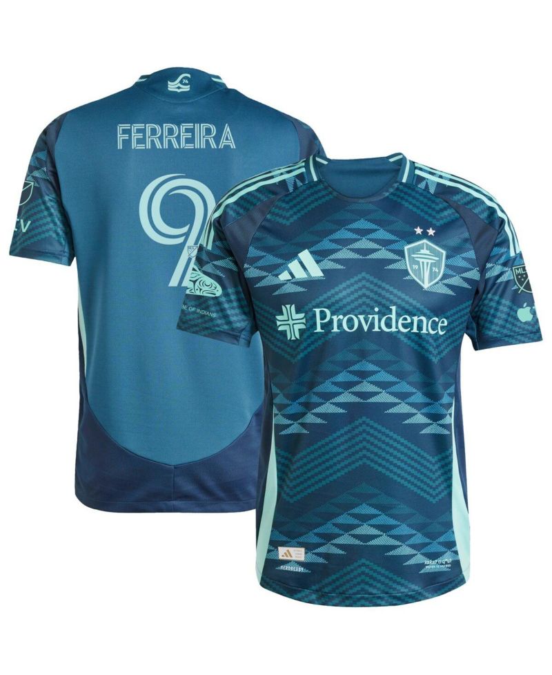 Men's Jesus Ferreira Blue Seattle Sounders FC 2025 The Salish Sea Kit Authentic Player Jersey