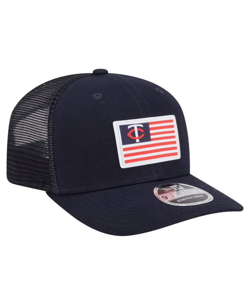 Men's Navy Minnesota Twins Flag 9SEVENTY Stretch-Snap Hat