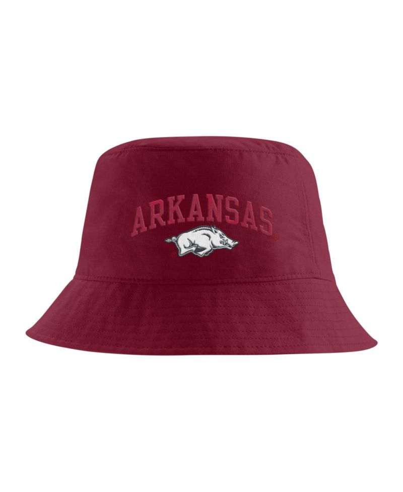 Men's Cardinal Arkansas Razorbacks Apex Striped Bucket Hat