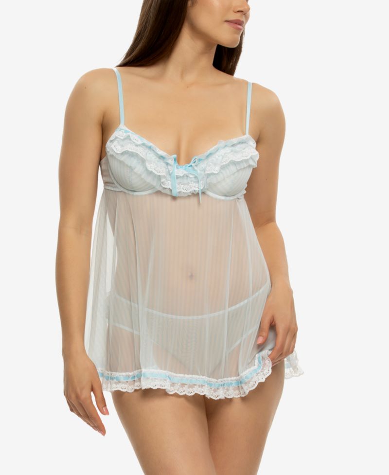 Women's Ruffles Luxe Babydoll Set 82154P