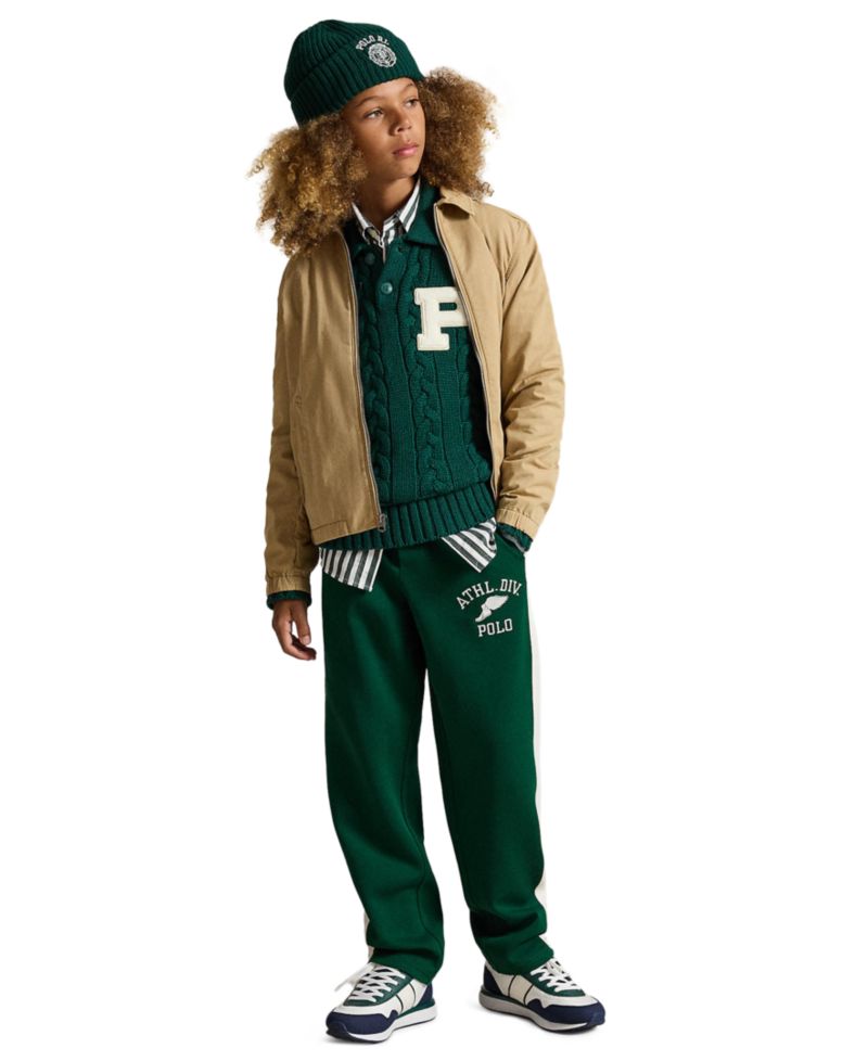 Boys' 8-20 Logo Double-Knit Track Pants