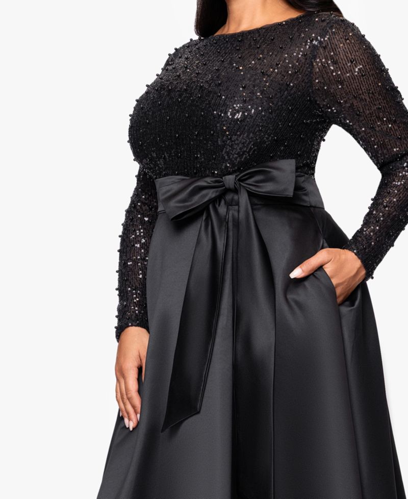 Women's Long Sleeve Ball Gown