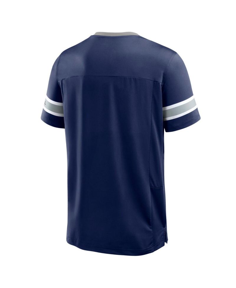Men's Navy Dallas Cowboys Hometown Premium Hashmark V-Neck T-Shirt