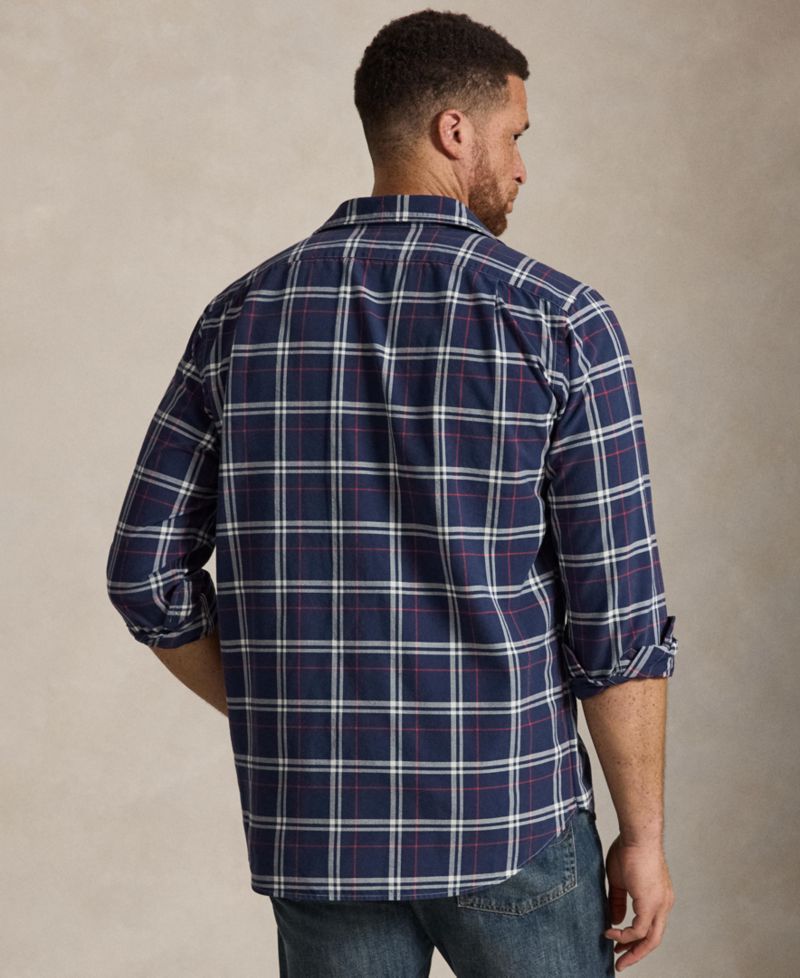 Men's Big & Tall Plaid Oxford Classic-Fit Shirt