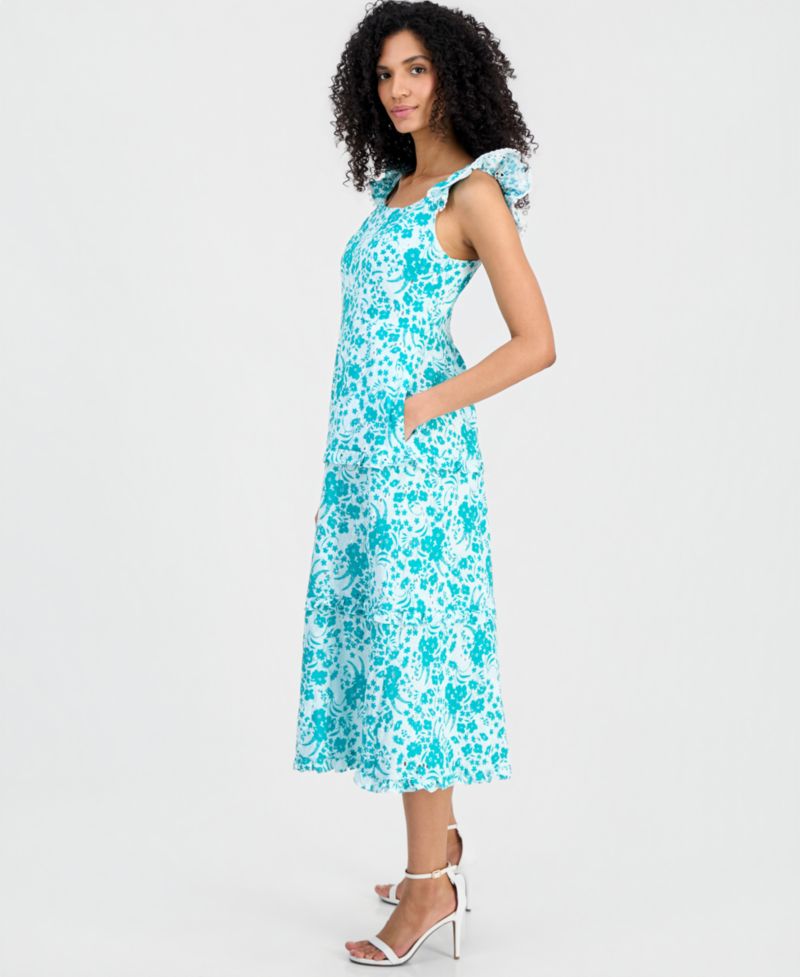 Women's Ruffled Tiered Midi Dress