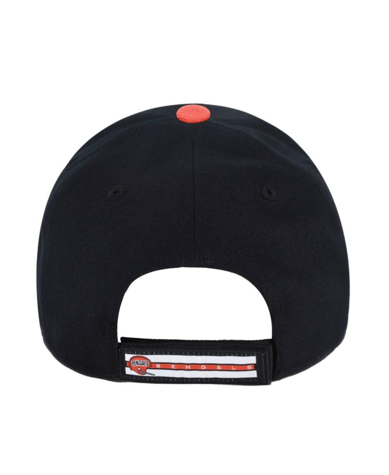 Men's '47 Black Cincinnati Bengals Throwback MVP Adjustable Hat
