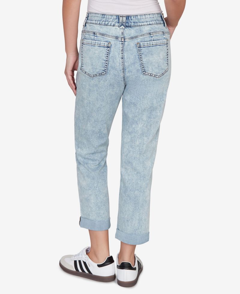 Plus Size Comfort Waist Stretch Denim Girlfriend Jeans