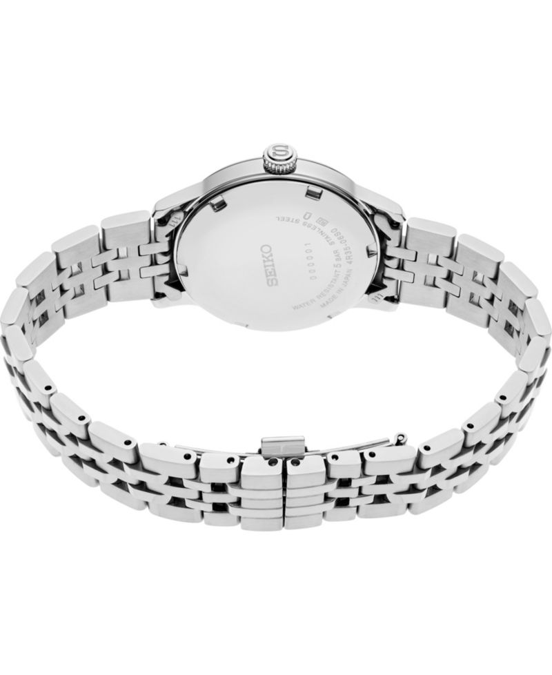 Women's Presage Cocktail Time Mid-Size Silver Stainless Steel Bracelet Watch, 34mm
