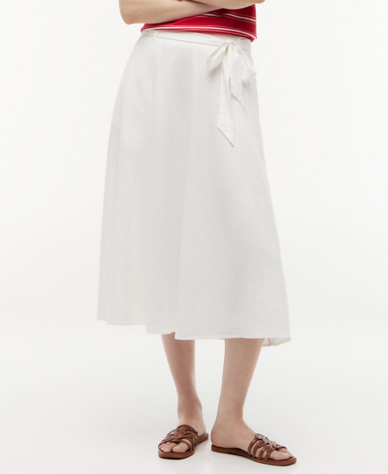 Women's Belted Midi Skirt