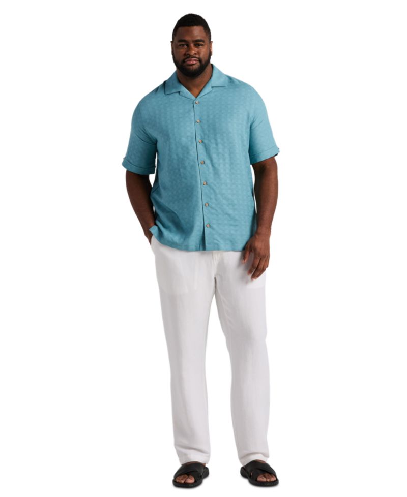 Men's Big & Tall Geometric Dobby Print Shirt