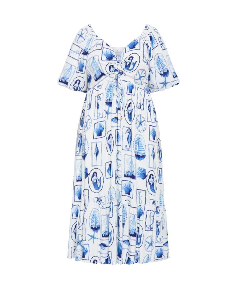 Women's Plus Size Giselle Amalfi V Neck Maxi Dress