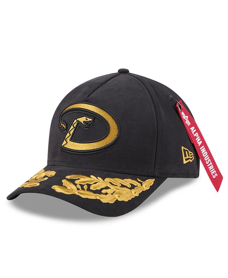 Men's Black Arizona Diamondbacks A-Frame 9FORTY Adjustable Hat