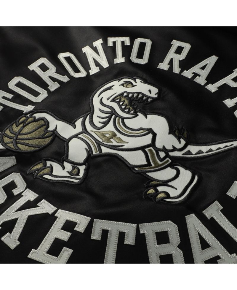Men's Olive/Black Toronto Raptors Clutch Satin Raglan Full-Snap Jacket