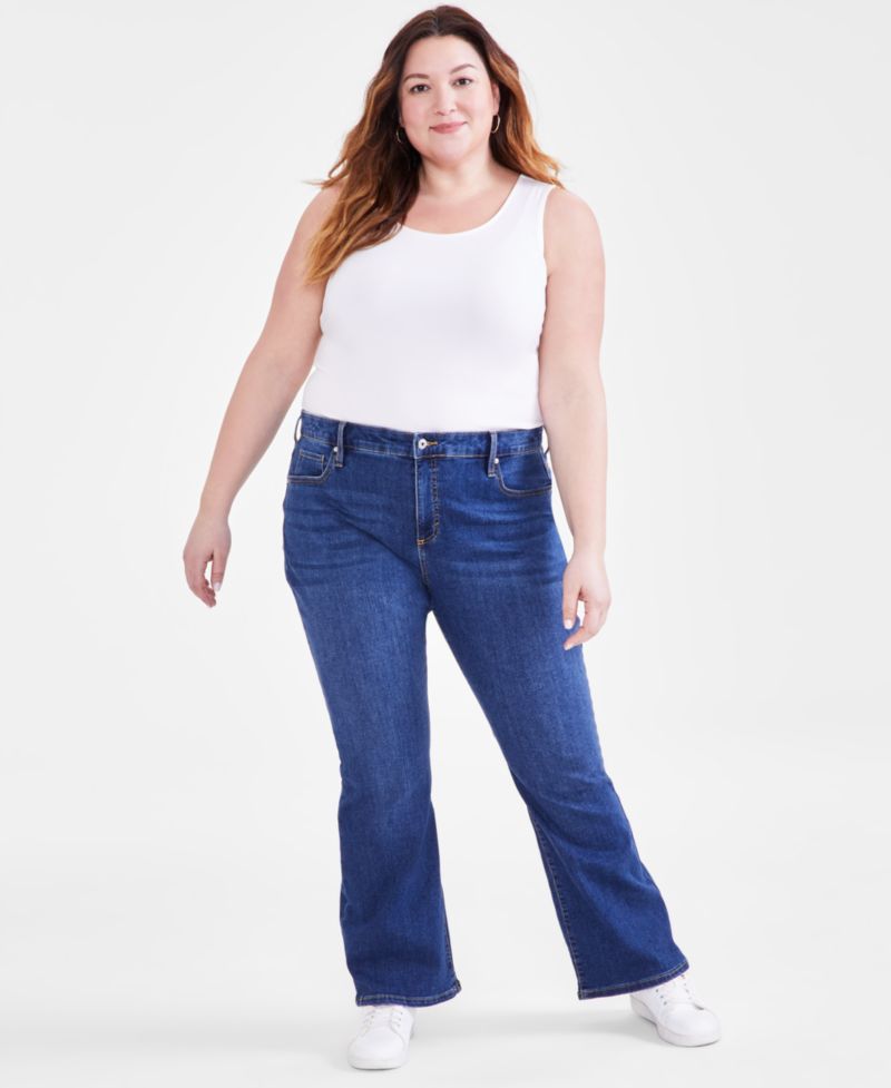 Petite Mid-Rise Curvy Bootcut Jeans, Petite & Petite Short