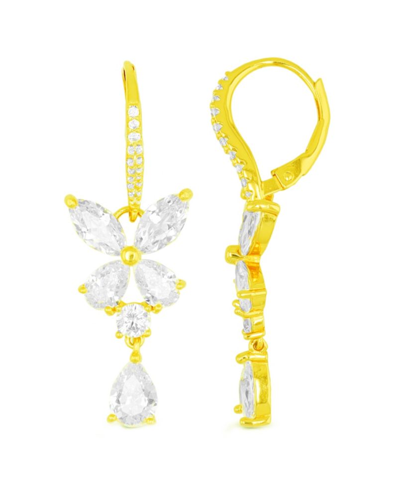Dangling Earrings in 14K Gold or Rose Gold Plated or Sterling Silver