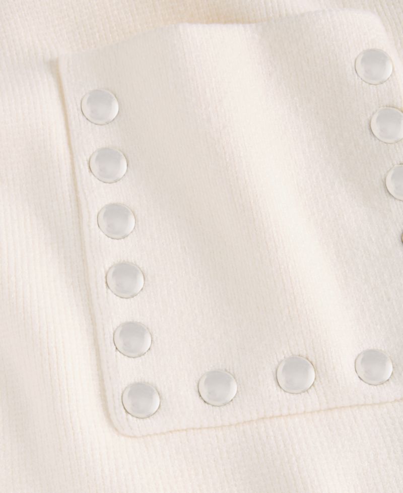Petite Studded Belted Cardigan