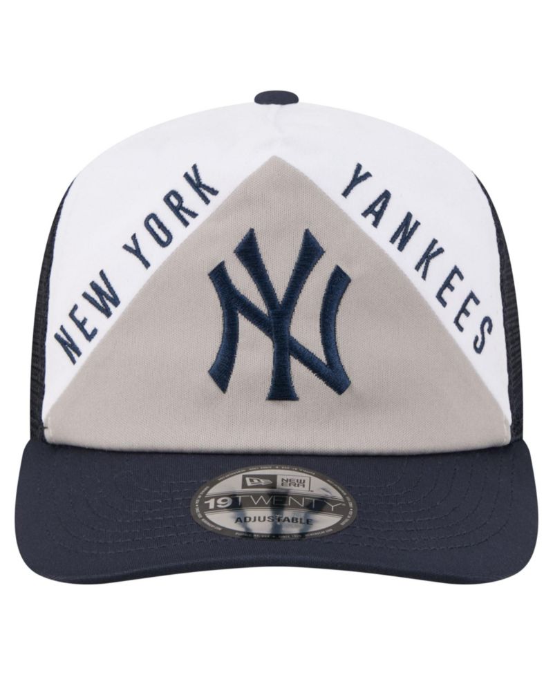 Men's White/Navy New York Yankees Retro Cut 19TWENTY Adjustable Trucker Hat