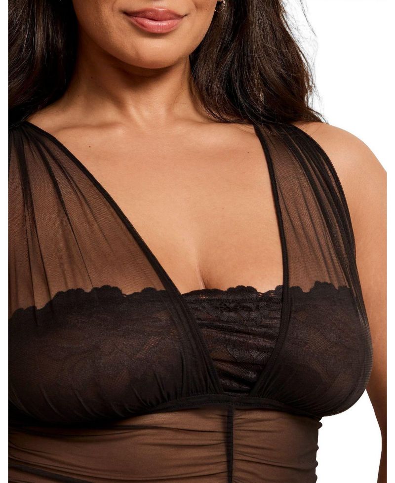 Plus Size Eave Slip and G-String Set Lingerie