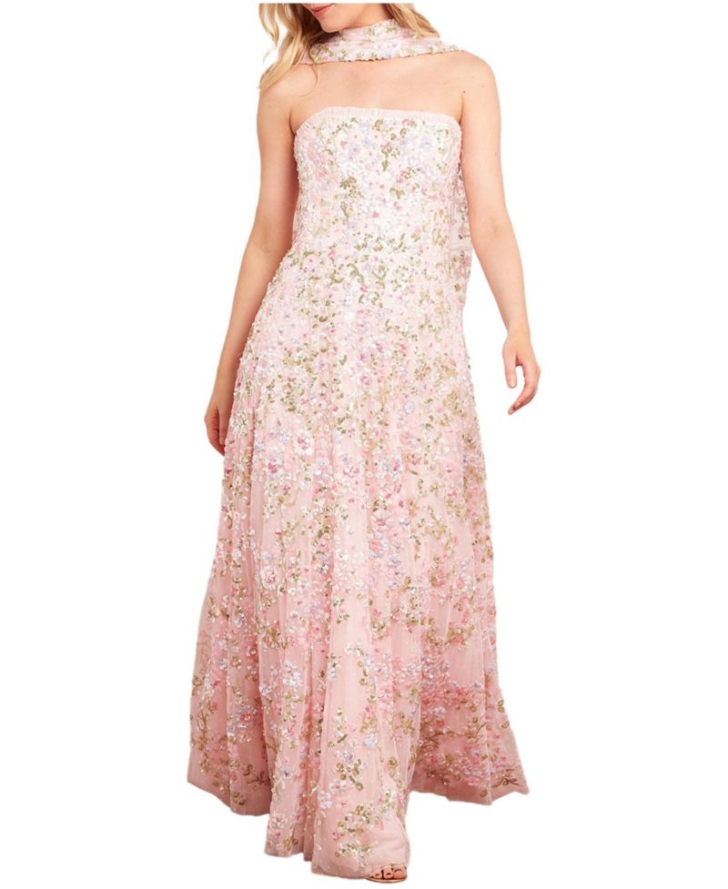 Women's Dream Garland Strapless Gown