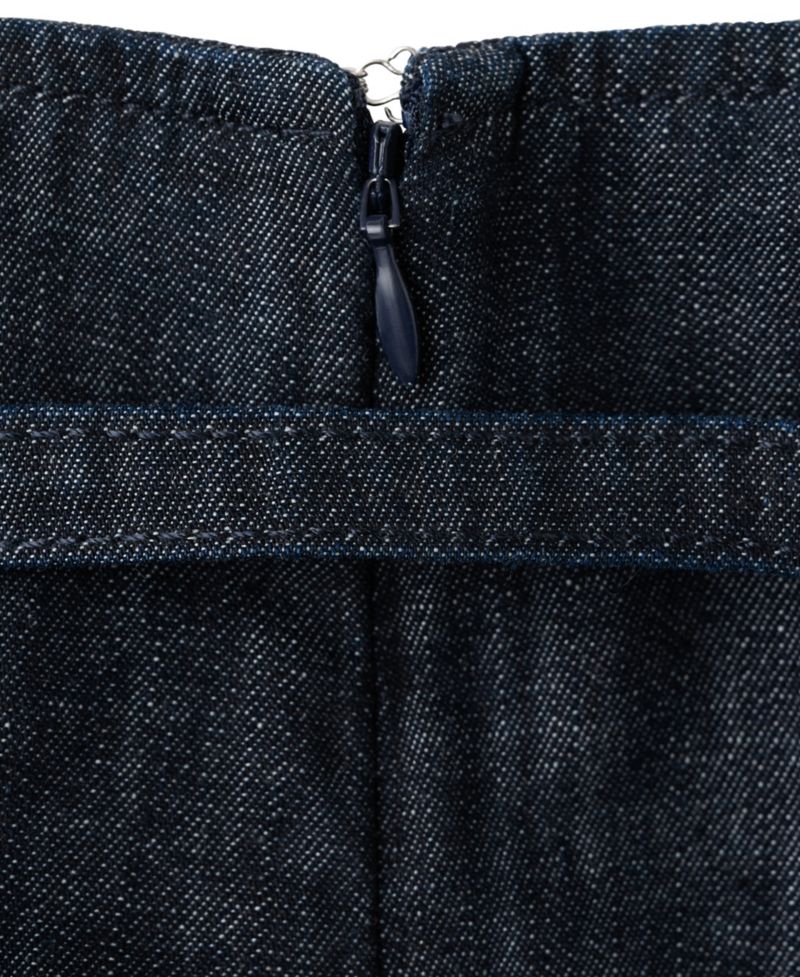 Women's Low-Rise Wide-Leg Denim Skort, 2" Inseam