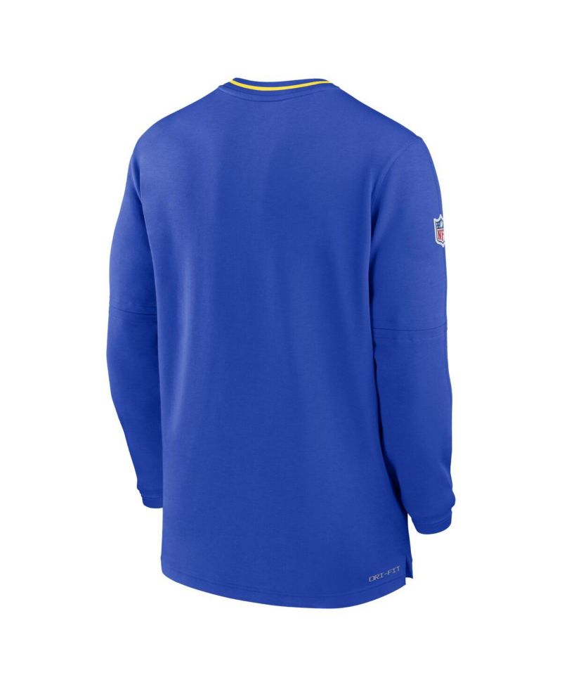 Men's Royal Los Angeles Rams Coach Half-Zip Sweatshirt