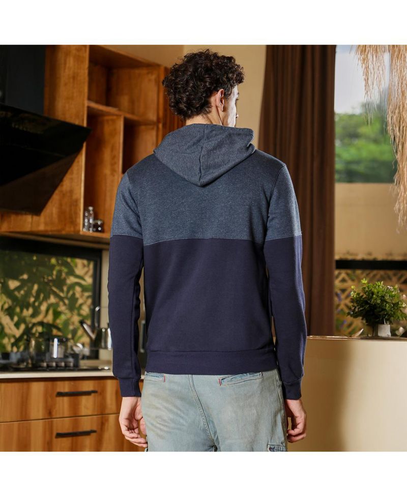 Men's Prussian Blue Block Pullover Hoodie