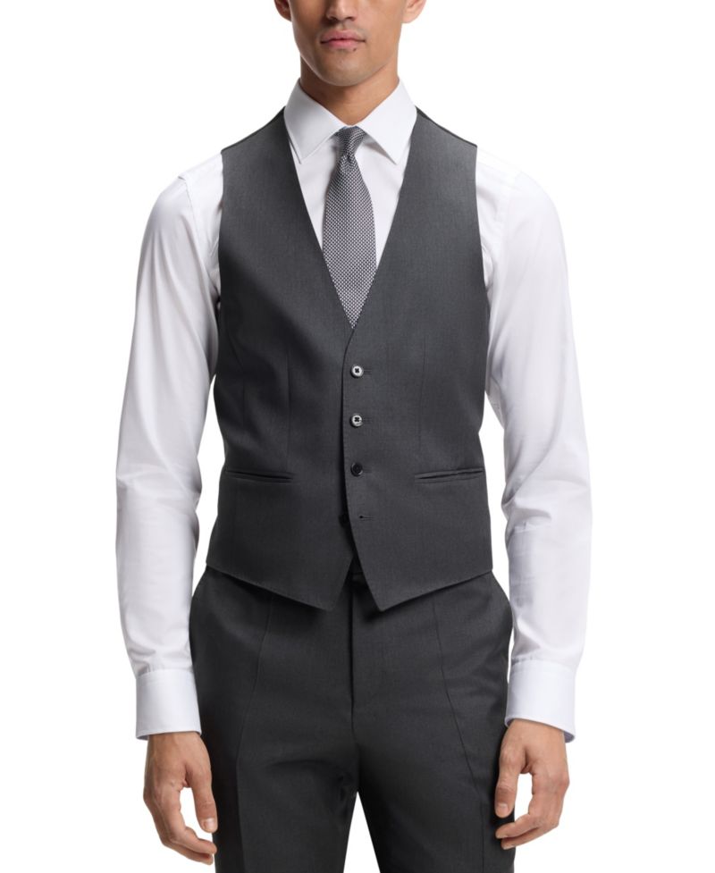 Men's Wool Serge Slim-Fit Vest