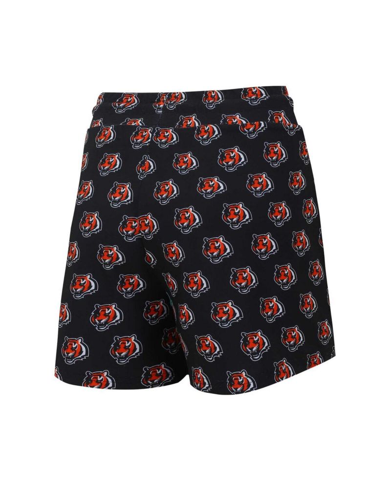Women's Cincinnati Bengals Gauge Allover Print Cropped Tank Top Shorts Sleep Set