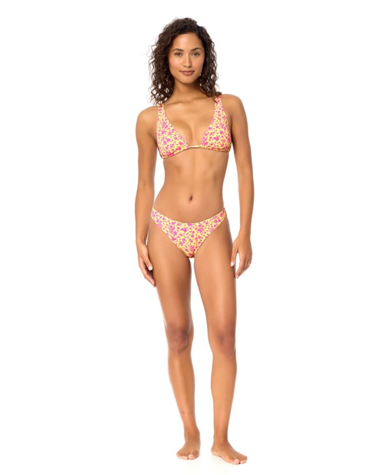 Women's Extended Slide Printed Swim Bikini Top and Fiora Printed Regular-Waistband Swim Bottoms