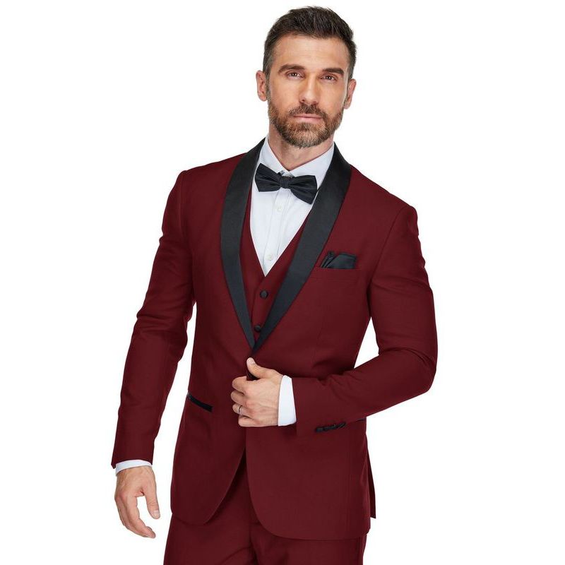 Men's 3-Piece Slim Fit Shawl Lapel Tuxedo
