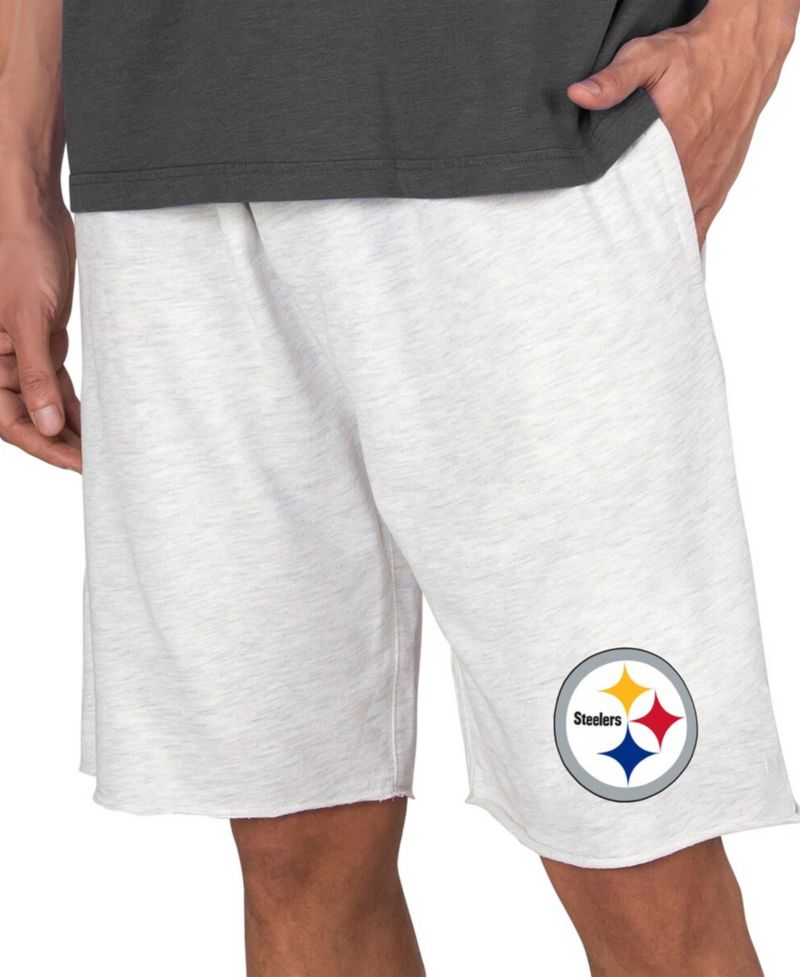 Men's Oatmeal Pittsburgh Steelers Mainstream Terry Shorts