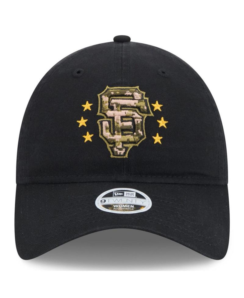 Women's Black San Francisco Giants 2024 Armed Forces Day 9TWENTY Adjustable Hat